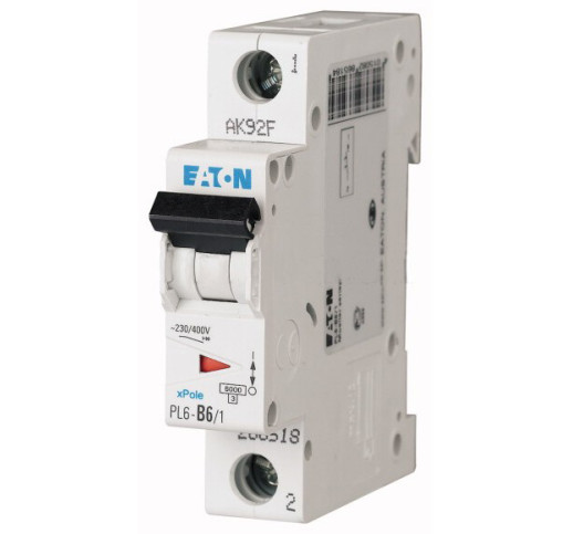 Автоматичний вимикач Eaton PL6-B2/1 6 kA