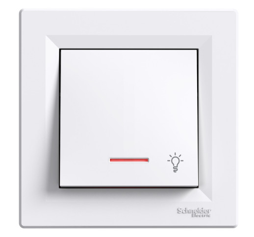 Кнопка світло з підсвічуванням Schneider Electric Asfora EPH1800121
