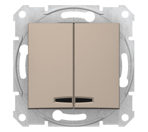 Вимикач двоклавішний з підсвіткою Schneider Electric Sedna SDN0300368