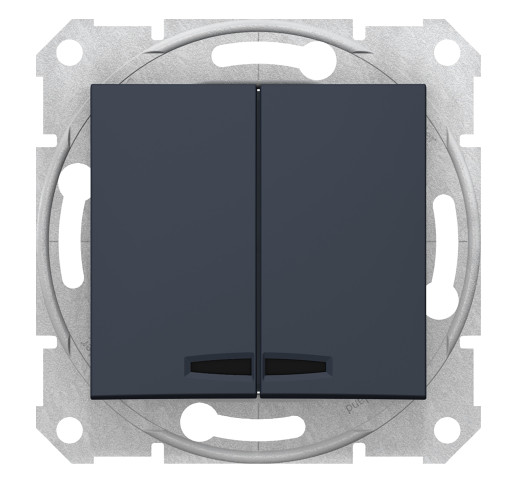 Вимикач двоклавішний з підсвіткою Schneider Electric Sedna SDN0300370
