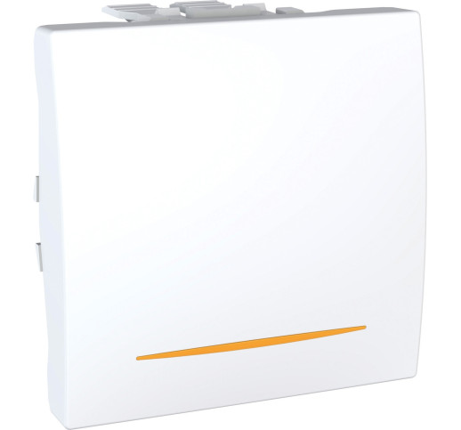 Вимикач 2-модульний з індикацією Schneider Electric Unica MGU3.201.18S