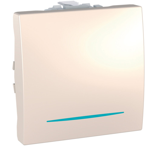 Вимикач 2-модульний з підсвіткою Schneider Electric Unica MGU3.201.25N