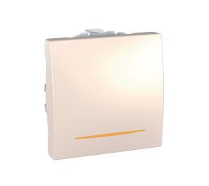 Вимикач 2-модульний з індикацією Schneider Electric Unica MGU3.201.25S Вимикач 2-модульний з індикацією Schneider Electric Unica MGU3.201.25S