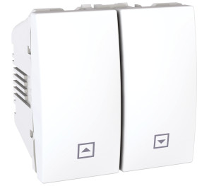 Вимикач кнопковий 2-модульний, 2-кл "Жалюзі" Schneider Electric Unica MGU3.208.18