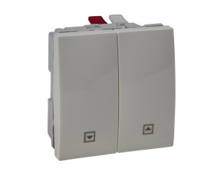 Вимикач кнопковий 2-модульний, 2-кл "Жалюзі" Schneider Electric Unica MGU3.208.25