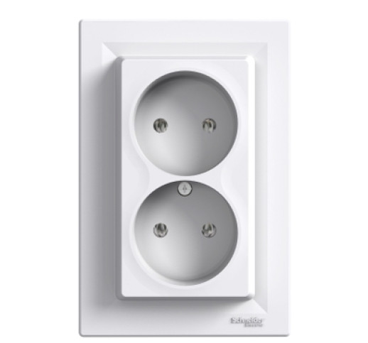 Розетка подвійна Schneider Electric Asfora EPH9700121