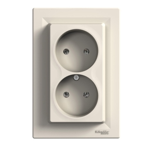 Розетка подвійна Schneider Electric Asfora EPH9700123