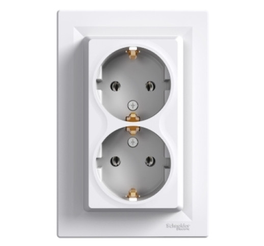 Розетка подвійна Schneider Electric Asfora EPH9900121