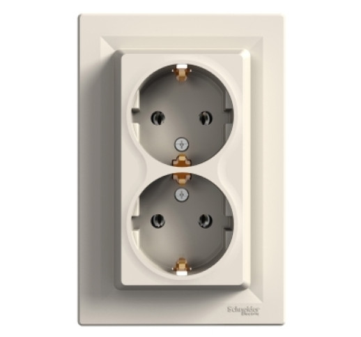 Розетка подвійна Schneider Electric Asfora EPH9900123
