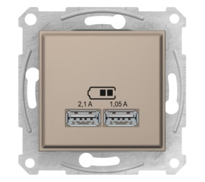 Розетка USB Schneider Electric Sedna SDN2710268 Розетка USB Schneider Electric Sedna SDN2710268