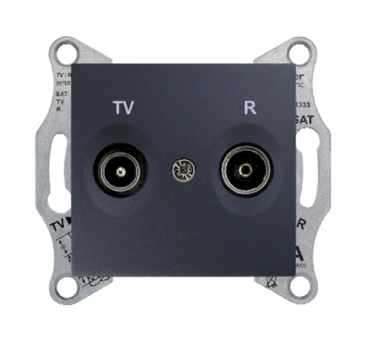 Розетка TV/R прохідна Schneider Electric Sedna SDN3301370