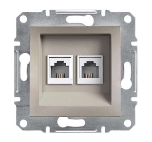 Розетка RJ11 телефонна подвійна Schneider Electric Asfora EPH4200169
