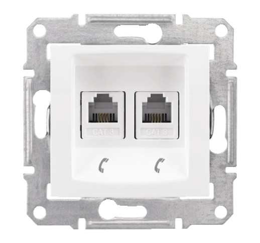 Розетка RJ11 телефонна подвійна Schneider Electric Sedna SDN4201121