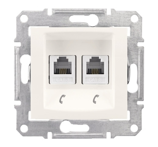 Розетка RJ11 телефонна подвійна Schneider Electric Sedna SDN4201123