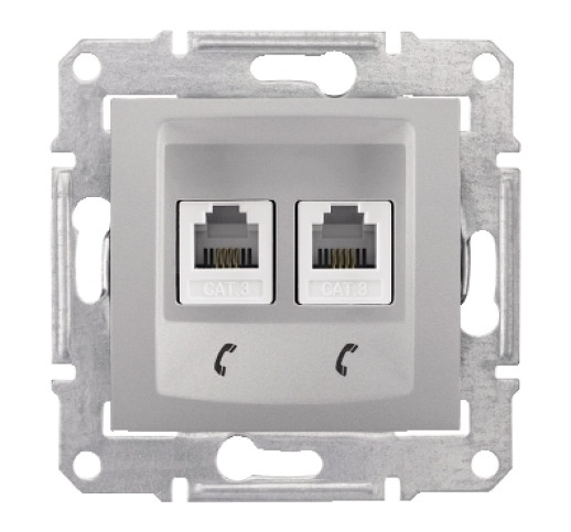 Розетка RJ11 телефонна подвійна Schneider Electric Sedna SDN4201160