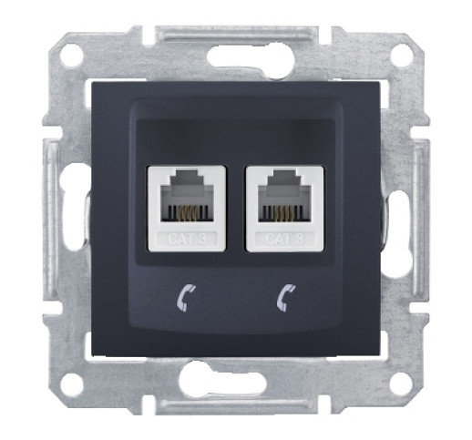 Розетка RJ11 телефонна подвійна Schneider Electric Sedna SDN4201170