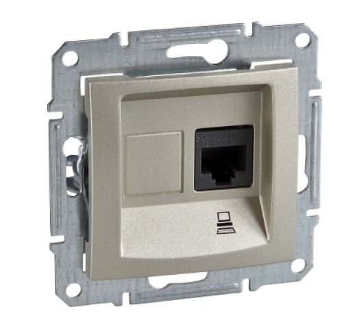 Розетка RJ45 комп'ютерна кат. 6 Schneider Electric Sedna SDN4700168