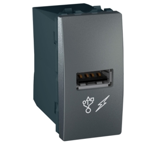 Розетка USB 1М Schneider Electric Unica MGU3.418.12
