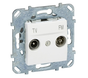 Розетка TV/R з супортом кінцева Schneider Electric Unica MGU5.452.18ZD Розетка TV/R з супортом кінцева Schneider Electric Unica MGU5.452.18ZD