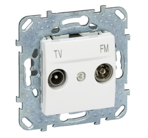 Розетка TV/R з супортом кінцева Schneider Electric Unica MGU5.452.18ZD