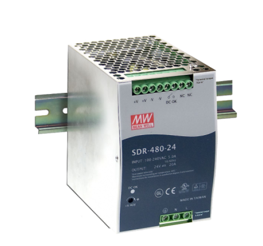 Блок живлення Mean Well SDR-480-24 480ВТ, 24В, 20А
